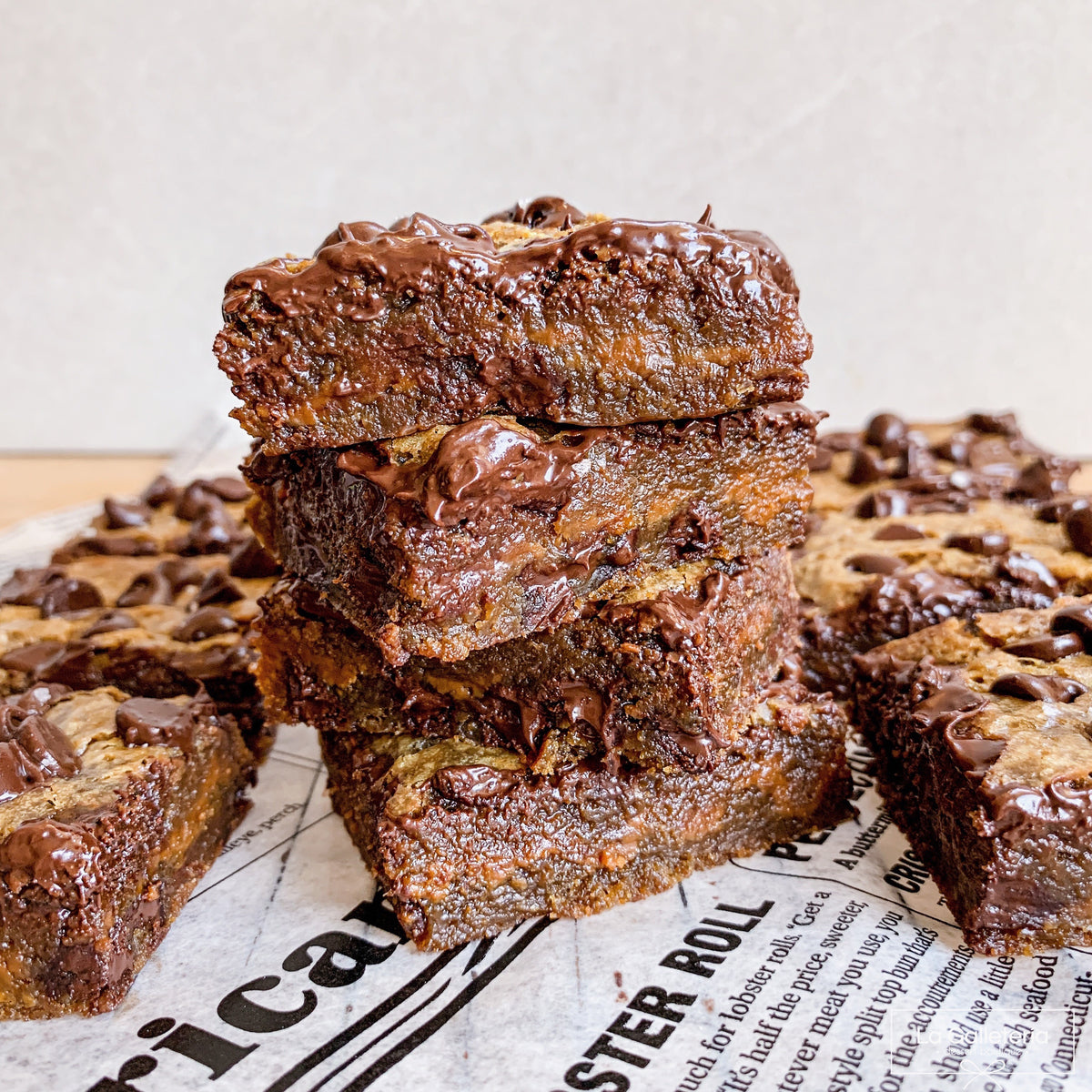 blondies de dulce de leche